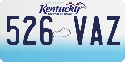 KY license plate 526VAZ