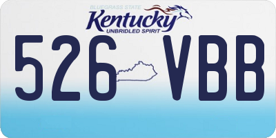 KY license plate 526VBB