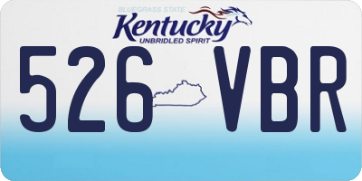 KY license plate 526VBR