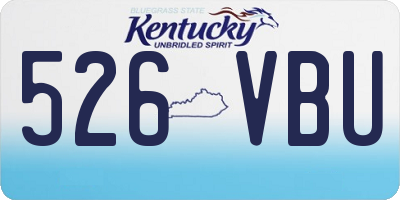 KY license plate 526VBU