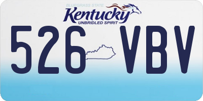 KY license plate 526VBV
