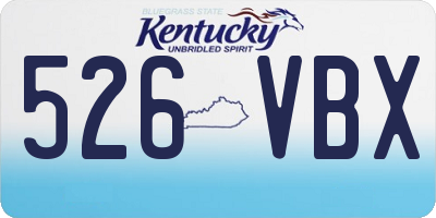 KY license plate 526VBX