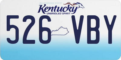 KY license plate 526VBY