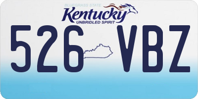 KY license plate 526VBZ
