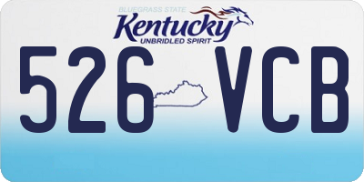 KY license plate 526VCB