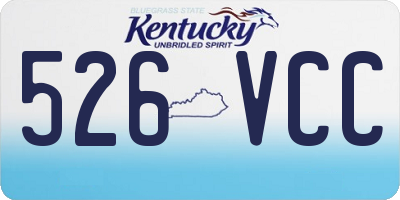KY license plate 526VCC