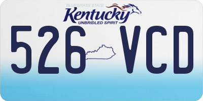 KY license plate 526VCD
