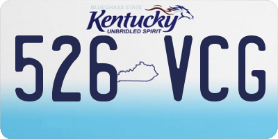 KY license plate 526VCG