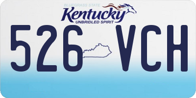 KY license plate 526VCH