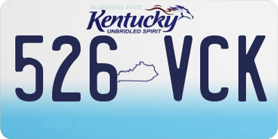 KY license plate 526VCK