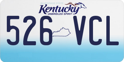 KY license plate 526VCL