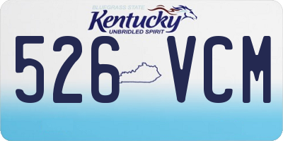 KY license plate 526VCM