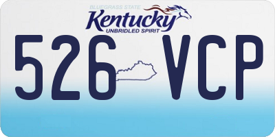 KY license plate 526VCP