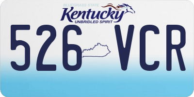 KY license plate 526VCR