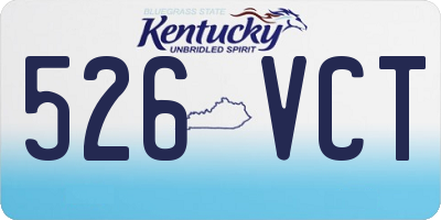 KY license plate 526VCT