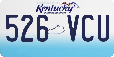 KY license plate 526VCU