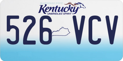 KY license plate 526VCV