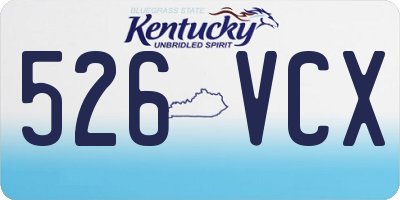 KY license plate 526VCX