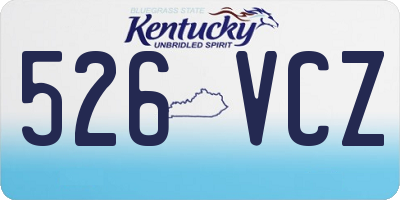 KY license plate 526VCZ