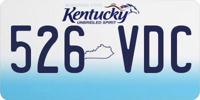 KY license plate 526VDC