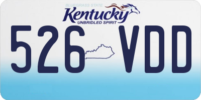 KY license plate 526VDD