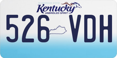 KY license plate 526VDH