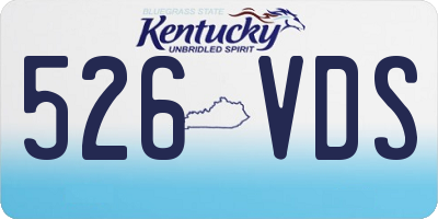 KY license plate 526VDS