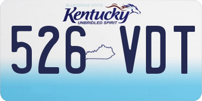 KY license plate 526VDT
