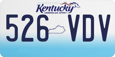 KY license plate 526VDV