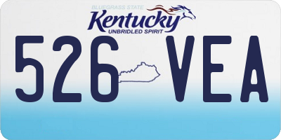KY license plate 526VEA