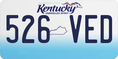 KY license plate 526VED