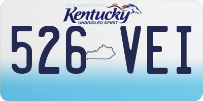 KY license plate 526VEI