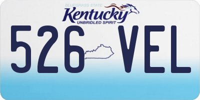 KY license plate 526VEL