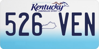 KY license plate 526VEN