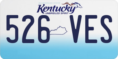 KY license plate 526VES