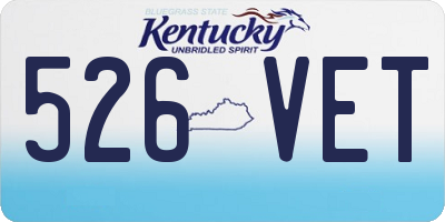 KY license plate 526VET