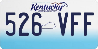 KY license plate 526VFF