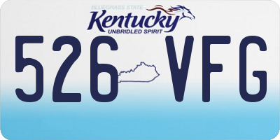 KY license plate 526VFG
