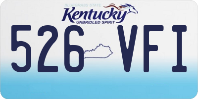 KY license plate 526VFI