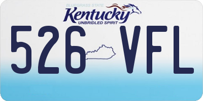 KY license plate 526VFL