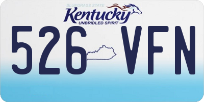 KY license plate 526VFN