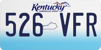 KY license plate 526VFR