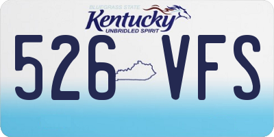 KY license plate 526VFS