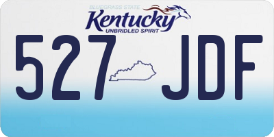 KY license plate 527JDF
