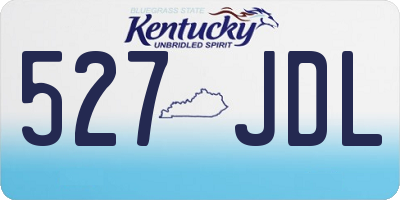 KY license plate 527JDL