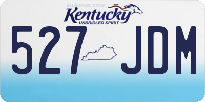 KY license plate 527JDM