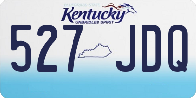 KY license plate 527JDQ