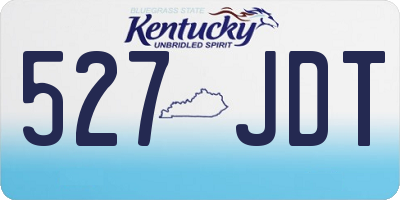 KY license plate 527JDT