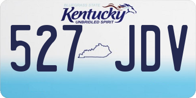 KY license plate 527JDV