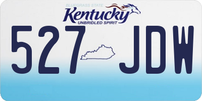 KY license plate 527JDW